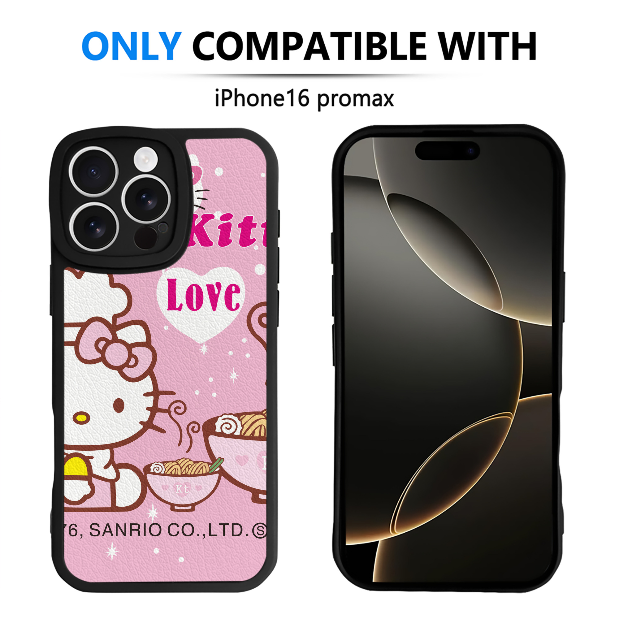 （画像用） Hello Kitty ハローキティ 【iPhone 16シリーズ対応】シリコンスマホケース（レザー調） 材質：シリコン